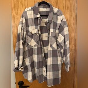Maurice’s Plaid Button-Up Shirt Jacket size 4x